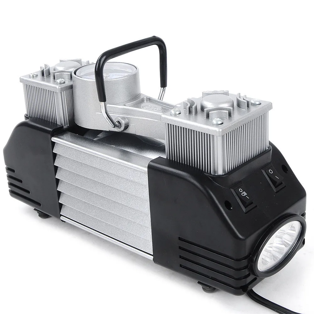 

FACTORY SALE OEM/ODM Professional 12v air compressor double cylinder good quality automatic digital tyre inflator