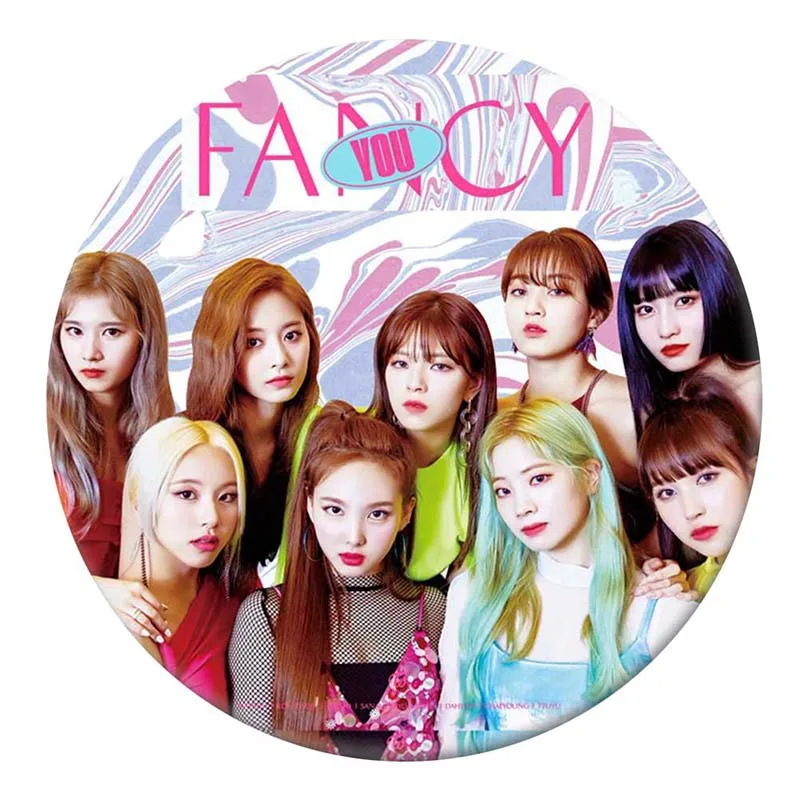 BRH2808H10 KPOP корейский дважды семь мини-альбом \ Fancy You \ 58 мм круглые значки и броши для одежды шляпа рюкзак - Окраска металла: BRH2808H10