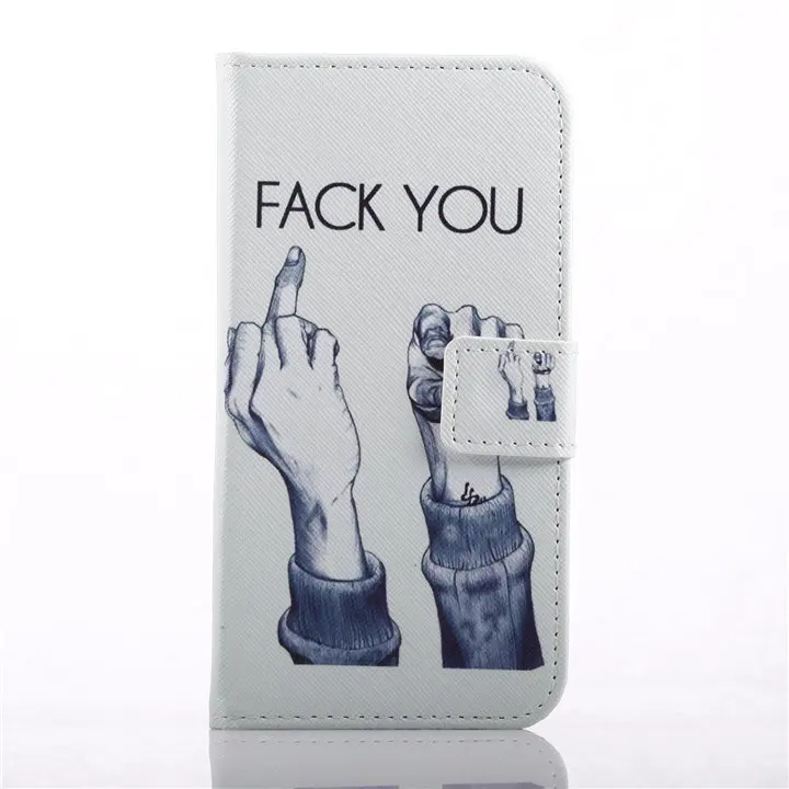 Fack You Винтажный чехол с тотемным цветком для huawei P20 P9 P8 Lite mate 10 9 Pro Lite Y7 из искусственной кожи Мягкий силиконовый чехол с держателем DP01G - Цвет: Fack You