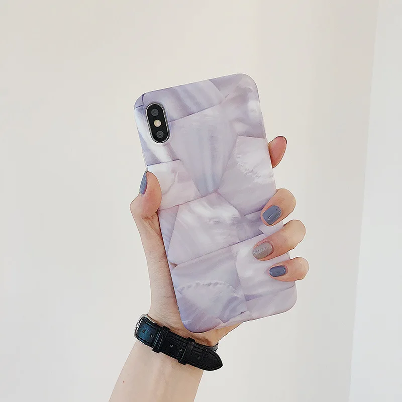Роскошный Мраморный чехол для телефона для iphone 11 Pro Max XS Max X XR 7 8 Plus 8 Plus 7Plus 6 S 6 S чехол силиконовый чехол - Цвет: W8