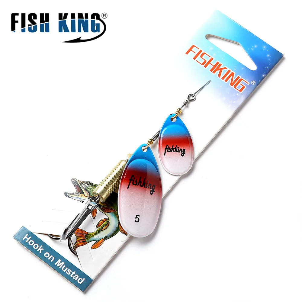 FISH KING 3 # + 5 рыболовный крючок двойной воблер приманка металлическая жесткая
