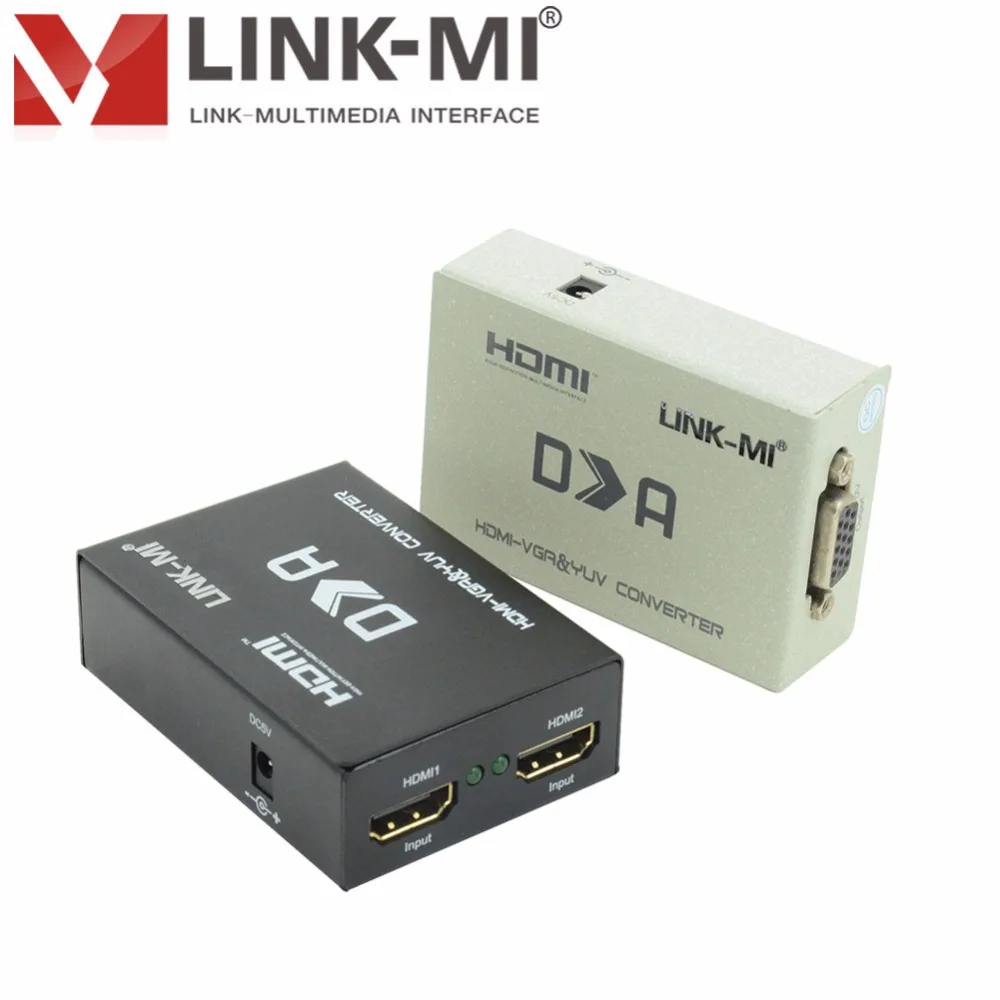 LINK-MI HVY01 HDMI в VGA RGB и YPbPr преобразователь сигналов высокой четкости аналоговый