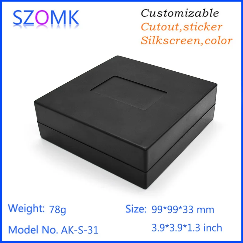 Стандартный пластиковый корпус для электроники (1 шт.) 99*99*33 мм из АБС пластика