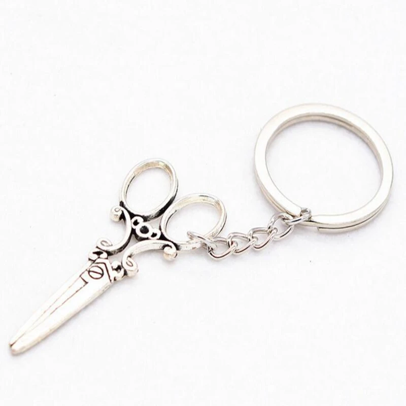 Новый индивидуальный кулон ножницы кольцо для ключей парикмахерские