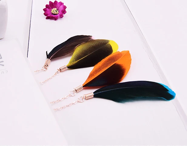 4 шт./компл. милый творческий Красочный перо + серебро закладки канцелярские книга