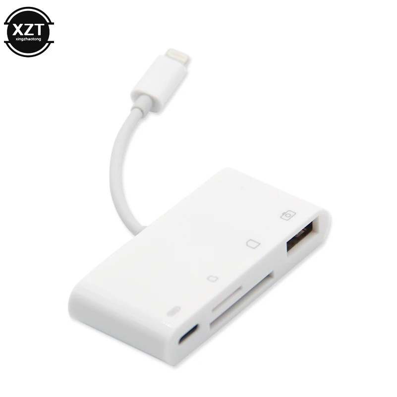 4 в 1 SD TF карта камера соединительные комплекты для Lightning к USB камера ридер адаптер OTG кабель для iphone x 7 8 plus для ipad Air