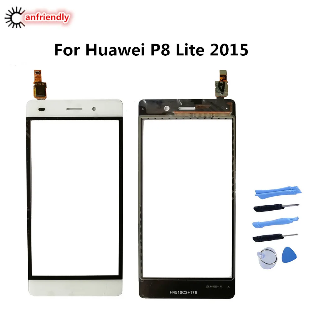 

5PCS/Lot For Huawei P8 Lite 2015 Touch Screen Phone Panel Replacement Digitizer Sensor Front Glass For Huawei P 8 Lite P8lite