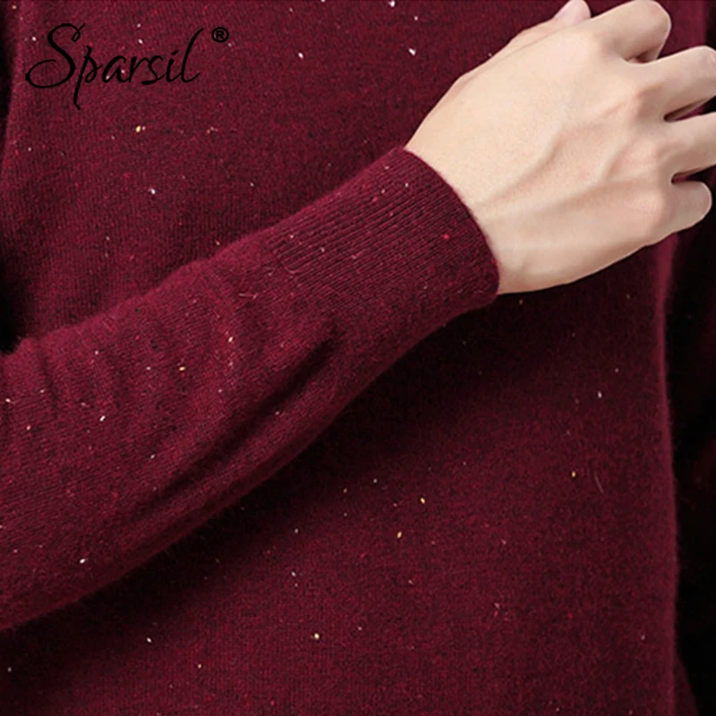 Sparsil Men Winter Angora Knitted Sweater Autumn Half Turtle Neck Pullover Knitwear Classic Simple Solid Male Jumper Sweaters | Мужская