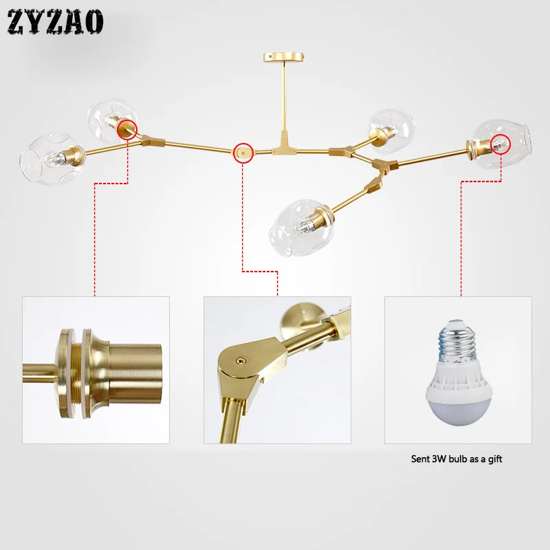 Современный подвесной светильник в скандинавском стиле дизайнерские стеклянные