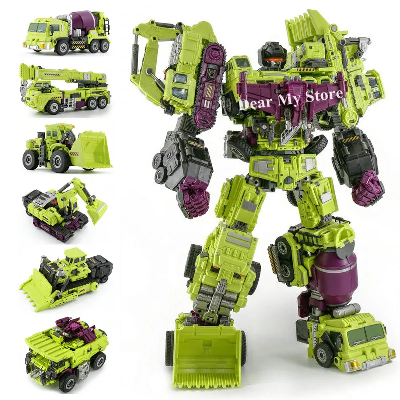 JinBao Разрушитель Трансформации Игрушки G1GT большой 6в1 Bonecrusher Scrapper Gravity Mixmaster крюк