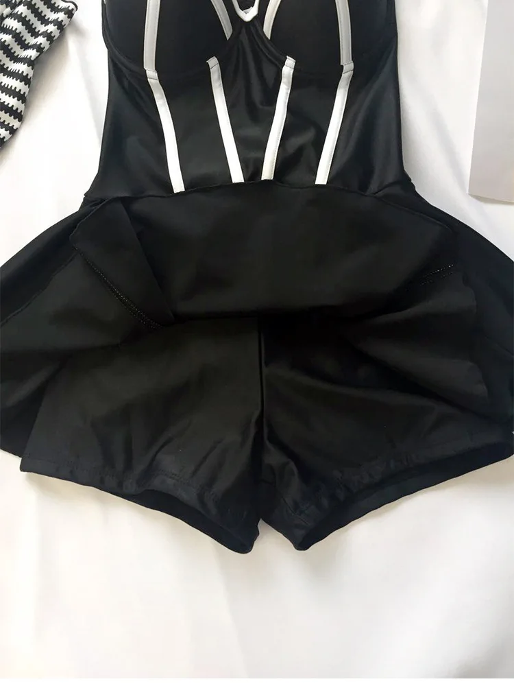 Юбка купальный костюм для женщин Traje de Bano 1 шт. Mujer цельный купальный костюм Новая летняя одежда для плавания пуш-ап стеганое пляжное платье для плавания