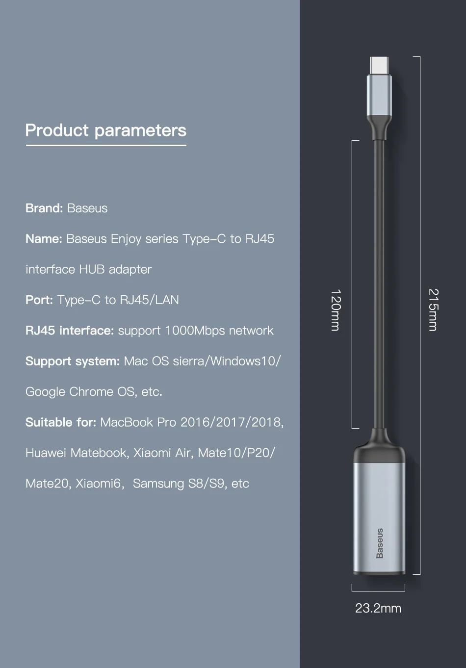 Baseus USB C концентратор Тип C концентратор HDMI Ethernet мульти USB 3,0 Порты и разъёмы Thunderbolt 3 2 Мощность адаптер для MacBook Pro Air док-станция для USB-C концентратор