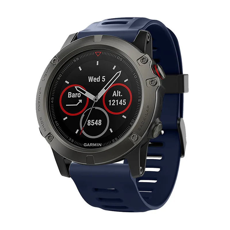 Для Garmin Fenix 5X5 5S Plus 3 3 HR 26 22 20 мм ремешок для часов быстросъемный силиконовый легкий ремешок