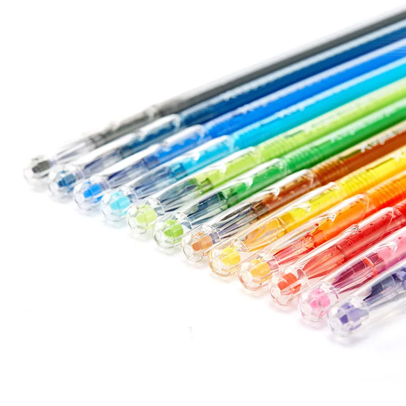Marco 12 Pcs/set 0.35mm Cute Small Fresh Candy Color Diamond Gel Pen Creative Gift School Supplies Colored Pens | Канцтовары для