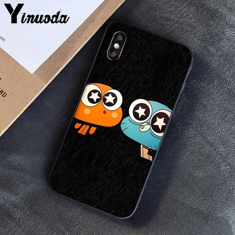 A11 Yinuoda удивительный мир Gumball gumball новое поступление черный чехол для телефона iPhone 8 7 6 6S 6Plus 5 5S SE XR X XS MAX Coque - Цвет: A11