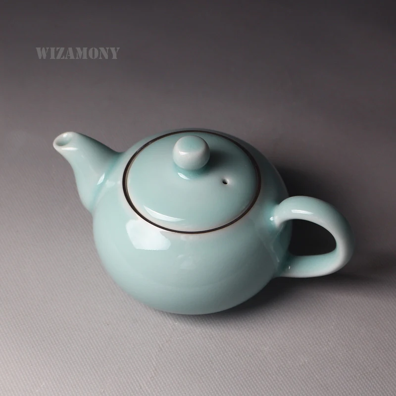 200 мл WIZAMONY высшего класса Di печи Longquan Celadon Zisha керамика Искусство чай горшок Тайши фарфор Исин глина антикварный чайник