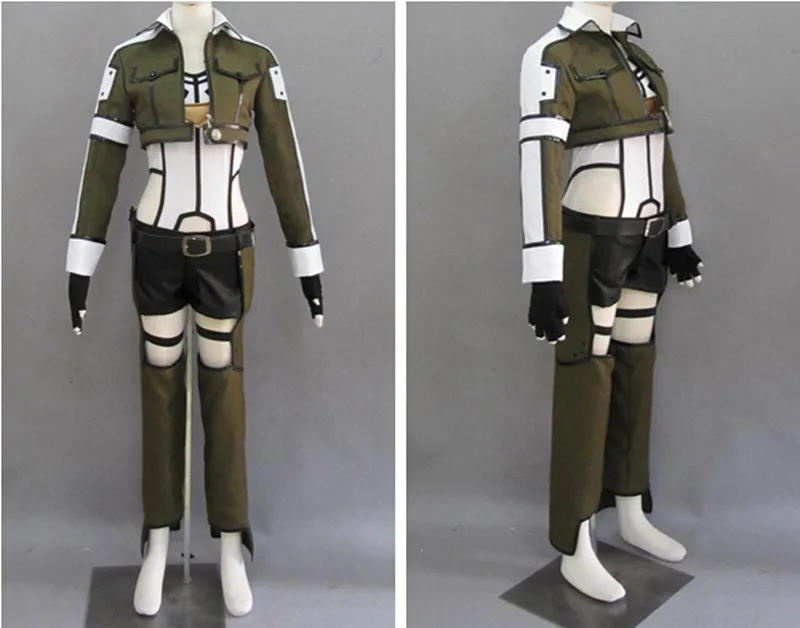 Sword Art онлайн Sinon Косплей Костюм фантомная пуля Женская одежда для Хэллоуина карнавальный индивидуальный заказ