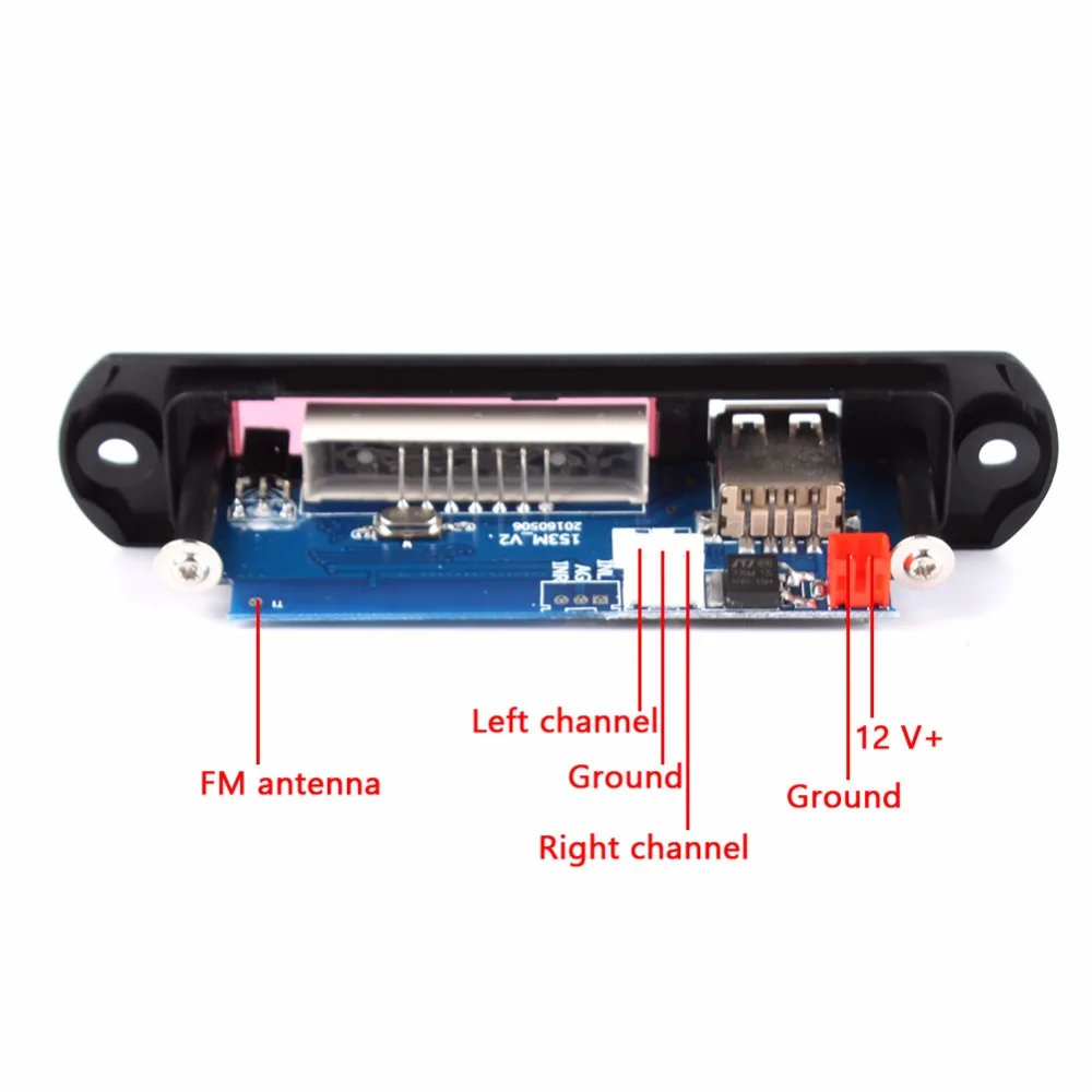 Беспроводной Bluetooth 12 В 5 в микро usb микрофон 3 мм AUX FLAC MP3 WMA декодер плата аудио
