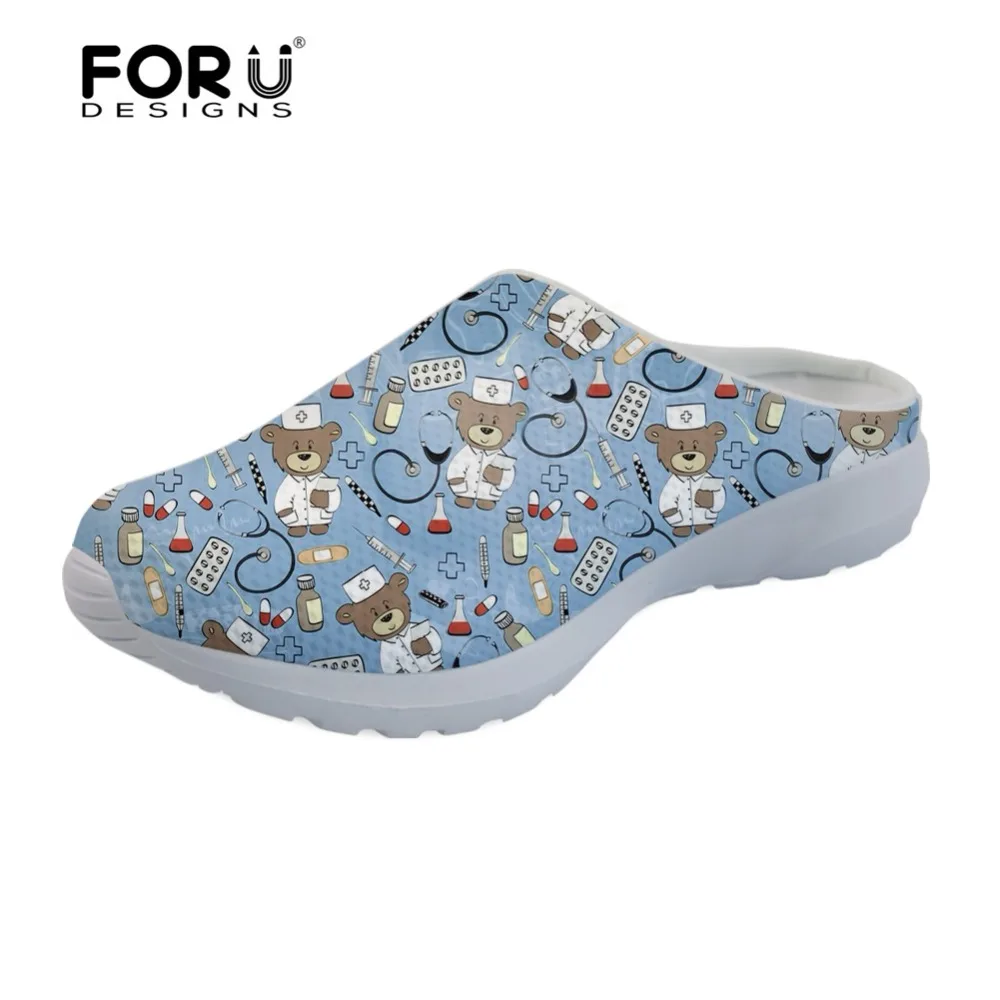 FORUDESIGNS/женские тапочки Цвет Синий Милые летние женские домашние с рисунком