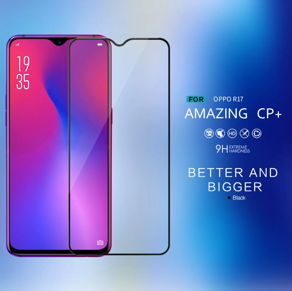 for OPPO R17 Glass Nillkin CP+ Full Cover Tempered Screen Protector 0.33mm Ultra Thin Nilkin Black Film | Мобильные телефоны и