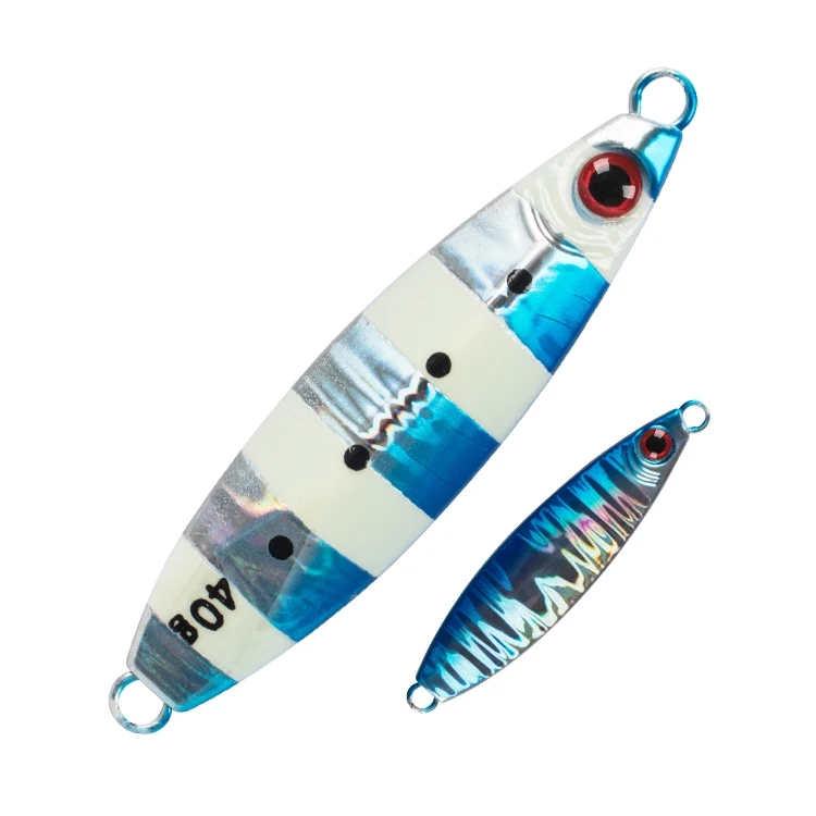 

FUNADAIKO 5pcs/lot lead jig isca artificial metal Jig jigging Lure Fishing Lure glow zebra fishing bait slow jig 60g 80g