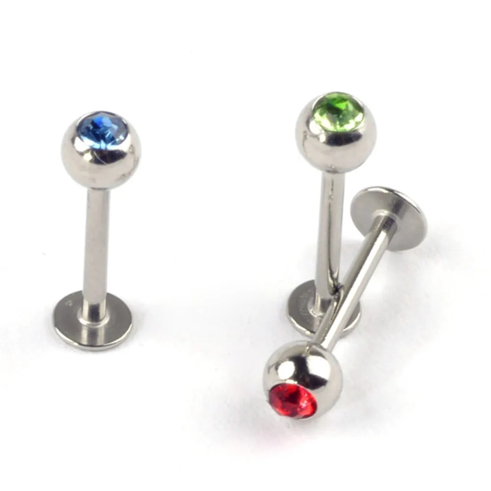 PINKSEE 10 шт./лот прямой шар из нержавеющей стали для пирсинга