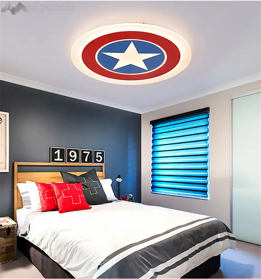 JW _ Американский Герой Мультфильм потолочные светильники для девочки мальчик
