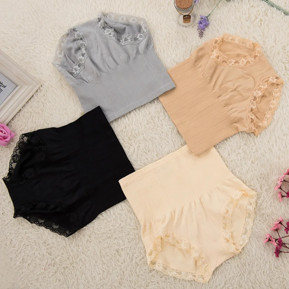 2016 настоящее нижнее белье с высокой талией из шерстяного хлопка натурального