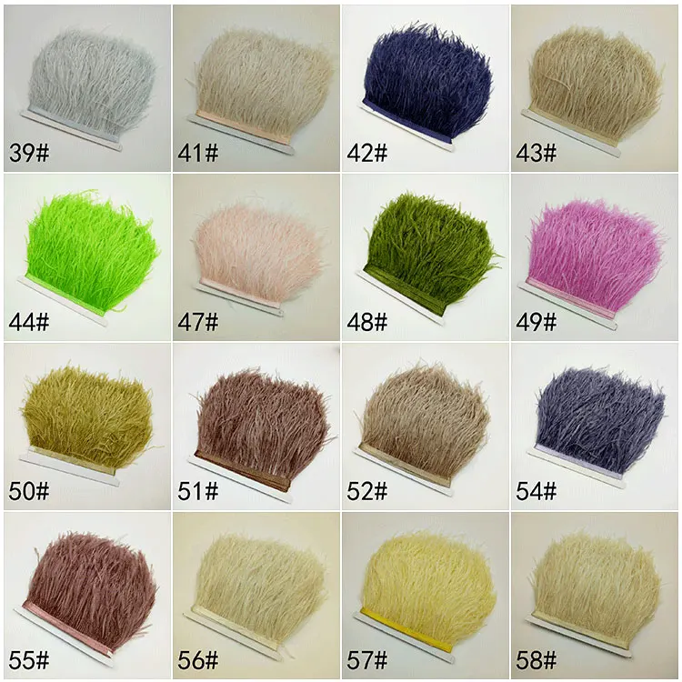 Горячая продажа 1 метр натуральные перья страуса планки Высота 10 15 см 4 6 дюймов DIY