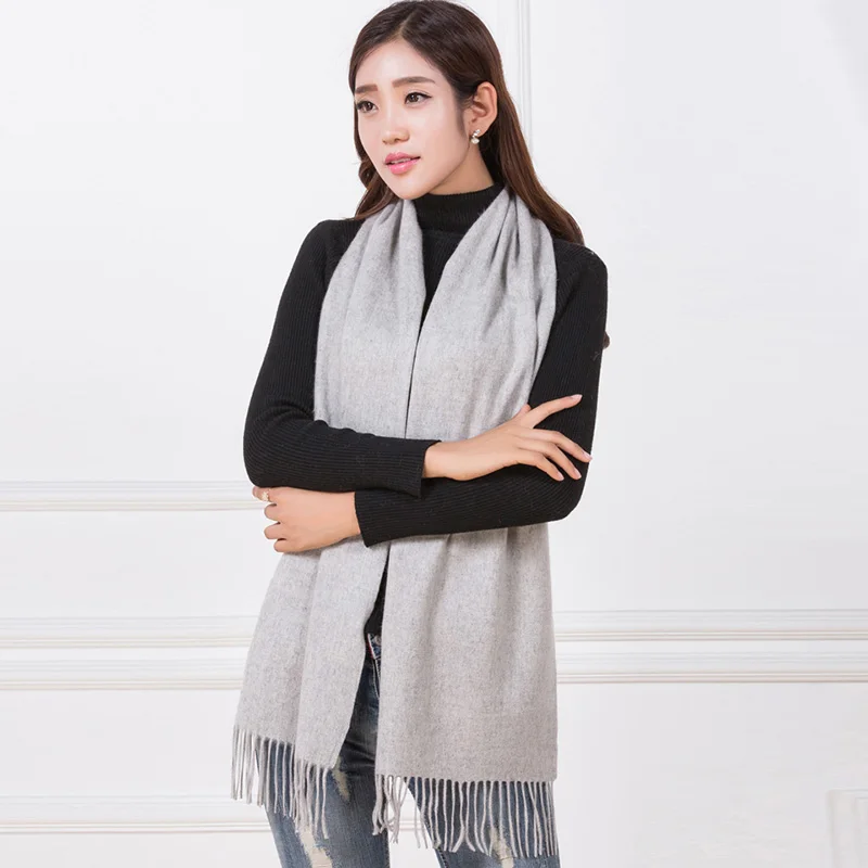 Зимняя женская шаль и шарфы из 100% козьего кашемира Пашмина одеяло модный