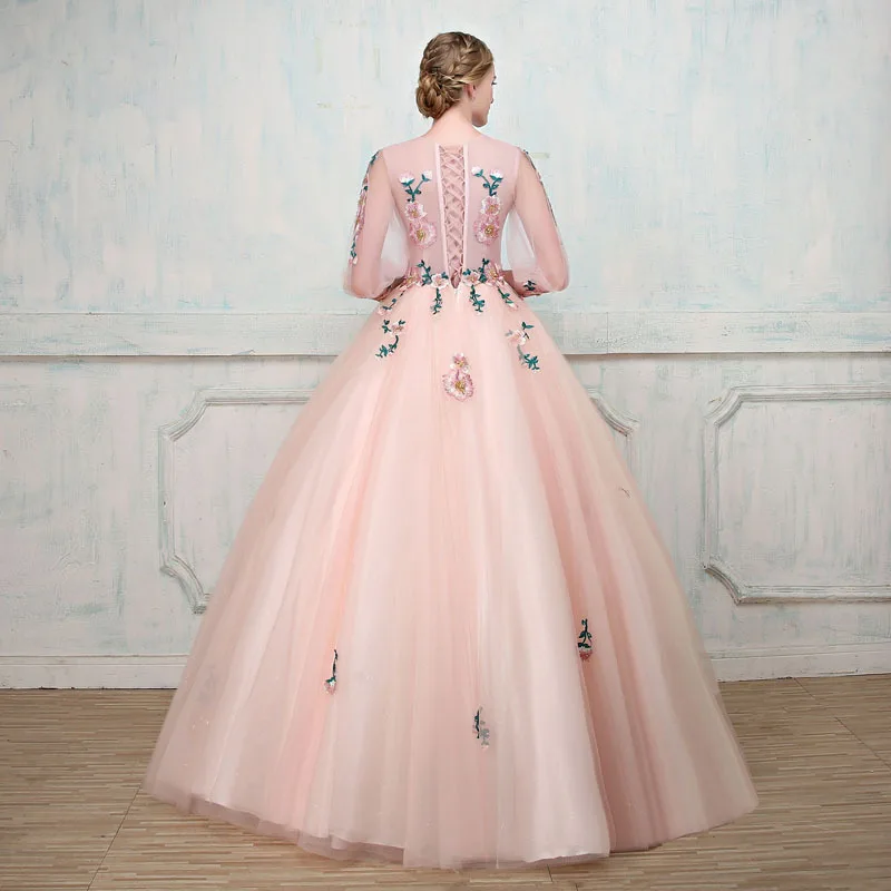 Длинные бальные платья весна 2019 Quinceanera с аппликацией Vestidos De 15 Sixteen милые для