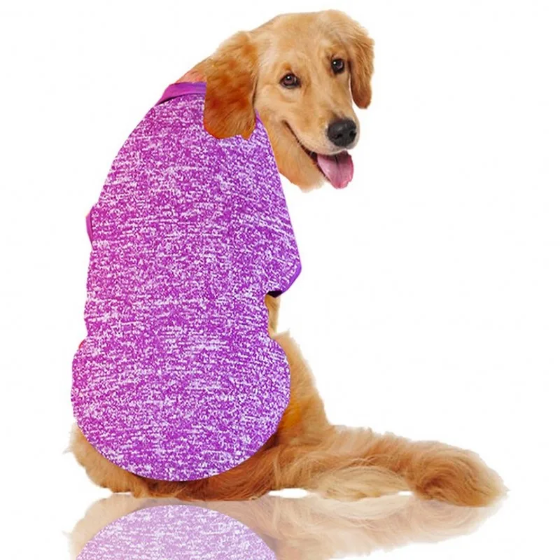 Purple XXXL-9XL одежда для больших собак, зимняя одежда больших размеров для домашних животных, золотистый ретривер, пальто для собак, рубашка, однотонный свитшот для собак, костюм для домашних животных - Цвет: Purple