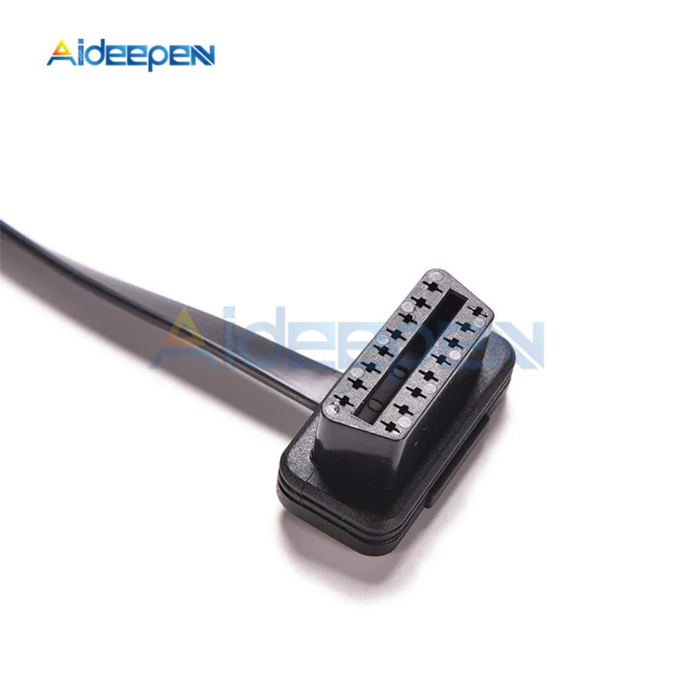 60 см ELM327 OBD2 16Pin штекер гнездо Удлинительный кабель для OBDII автомобильные