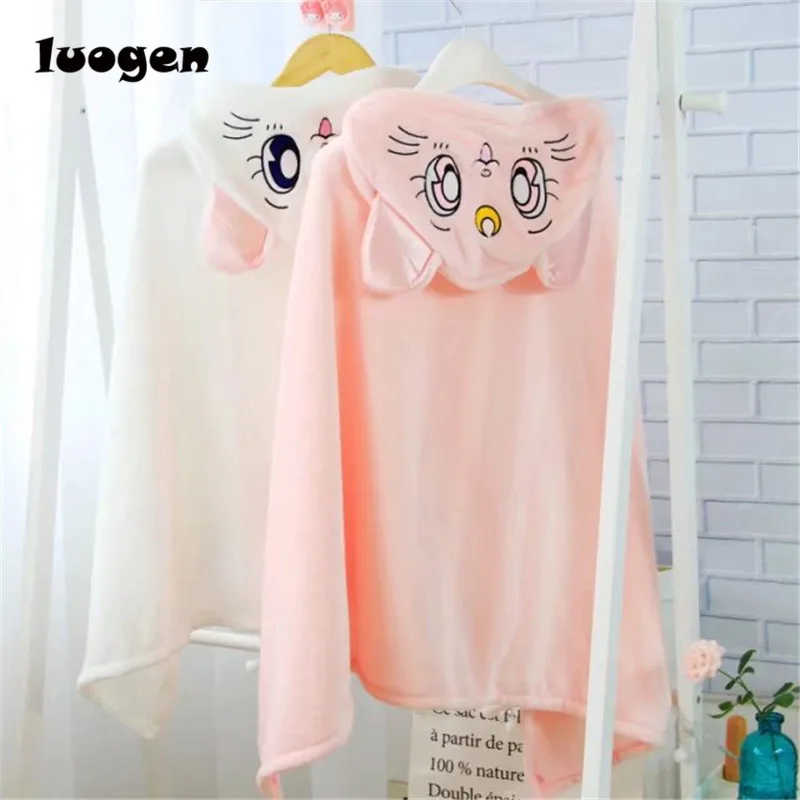 Плащ с капюшоном в стиле аниме для косплея шали одеяло s милый Неко Артемис луна