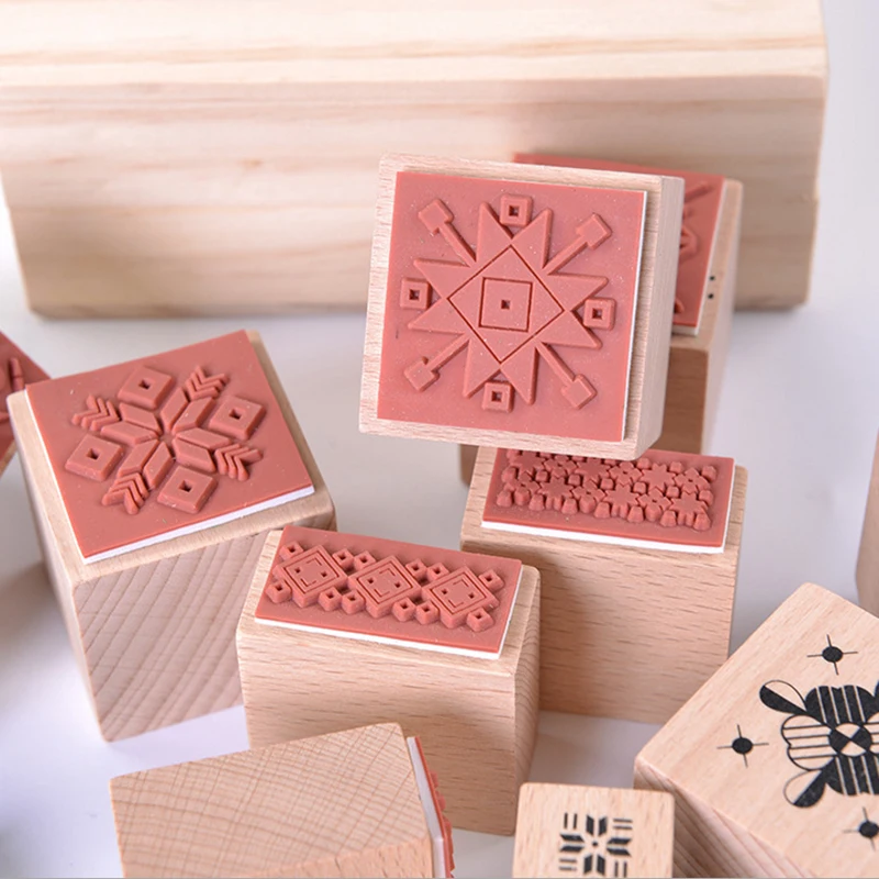 PIKAALAFAN деревянный штамп творческие DIY Детская деревянная печать мини учетной