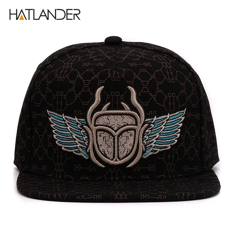 HATLANDER крутая плоская бримл Повседневная бейсболка кости snapbacks Кепка с 3D вышивкой