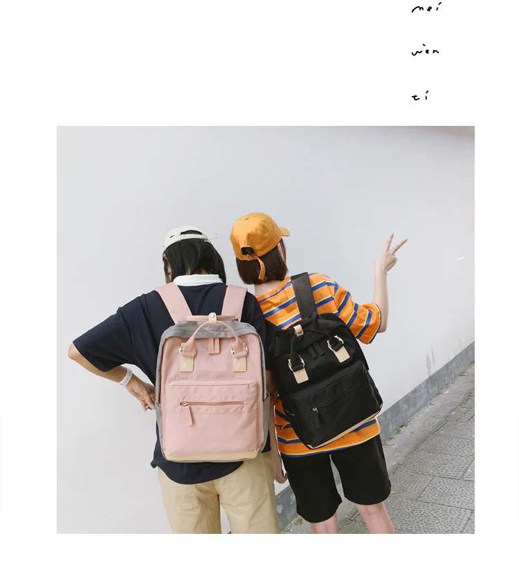 Women Hot Canvas Backpacks Candy Color Waterproof School Bags for Teenagers Girls Laptop Backpacks Patchwork Backpack New
