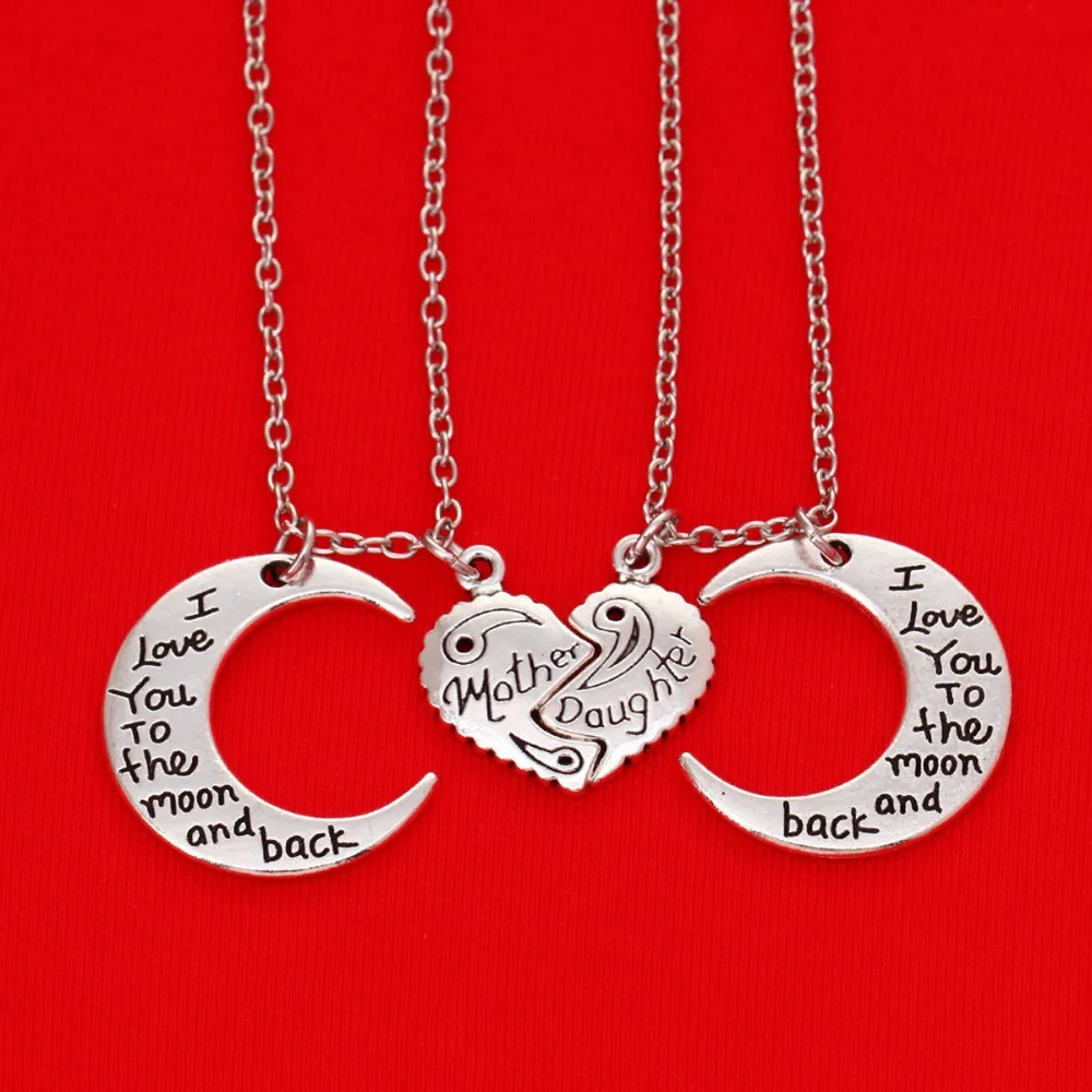 Комплект из 2 предметов с подвеской I Love You to the Moon and Back Cloud ожерелье для матери и