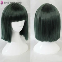 spirited away haku nigihayami kohakunushi 35cm short green mixed cosplay heat resistant synthetic hair wigs wig cap