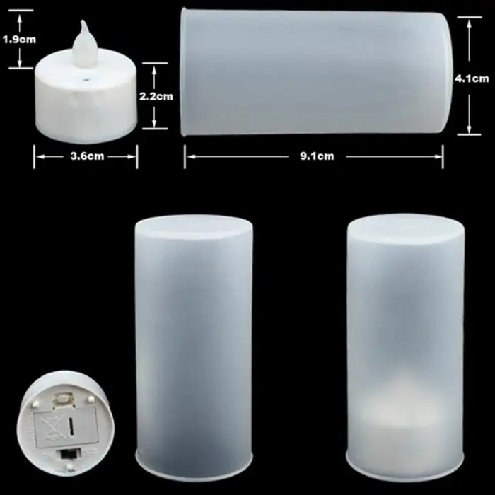 LED Electronic Color Change Flicker Candle Light Home Party Decor 669