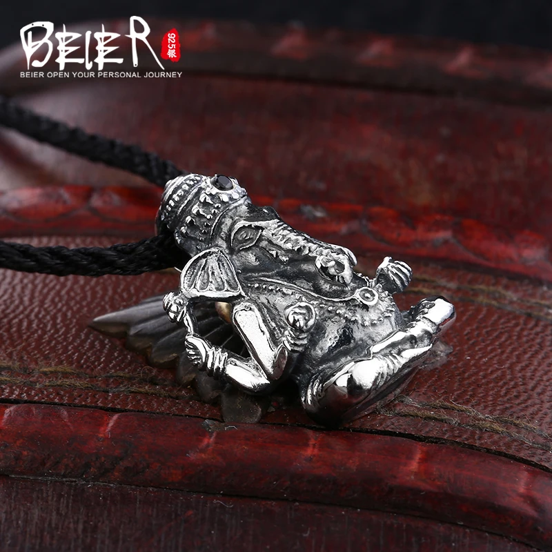 Бесплатно Веревка от Beier подвеска в виде слона животного драгоценный камень