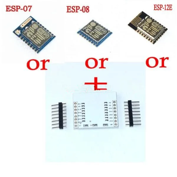 Последовательный модуль Wi-Fi ESP8266 + плата адаптера полный вывод порта IO (вы можете