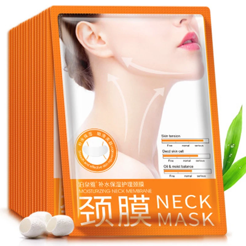 10pcs/Lot Neck Mask Hyaluronic Acid Lifting Firming Anti Aging Powerful Moisturizing Neck Cream Skin Care Wholesale