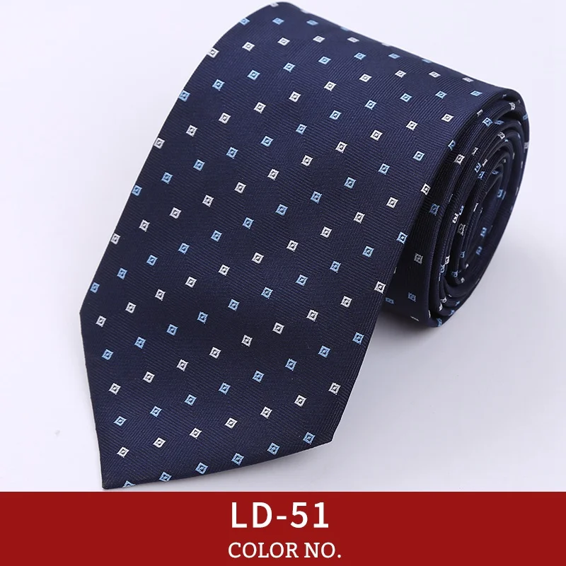 Мужской деловой официальный Свадебный галстук Модная рубашка аксессуары Мужская официальная одежда галстук для делового костюма 8 см Полосатый галстук - Цвет: LD-51