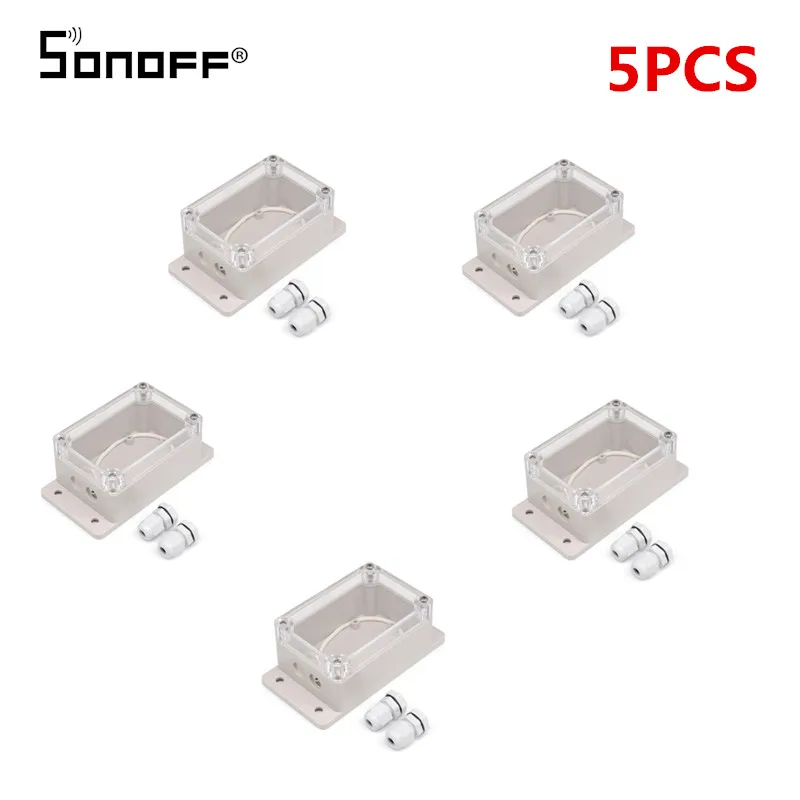 

5PCs SONOFF IP66 Waterproof Junction Box Plastic Cable Wire Connector Gland Case Water-resistant Shell Support Sonoff Basic Dual
