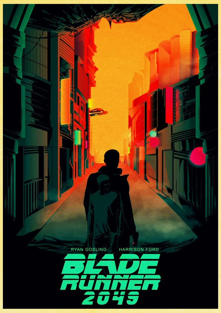 Американский фильм Blade Runner 2049 Ретро плакаты хорошее качество крафт-бумага печатные настенные плакаты художественная живопись Декор для дома комнаты - Цвет: E089