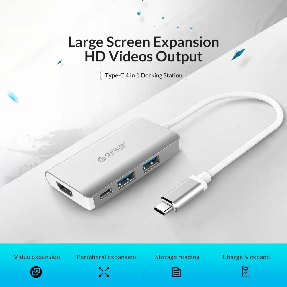 USB Концентратор ORICO Type C к USB3.0 концентратор HDMI адаптер с разъемами для зарядки Samsung
