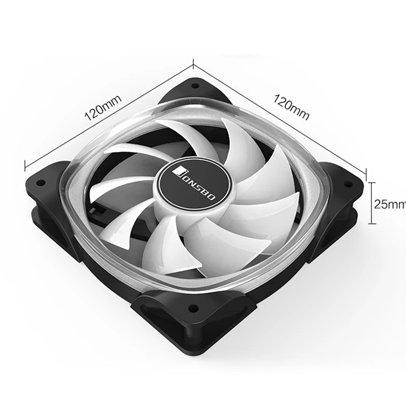 Вентилятор для ПК Jonsbo Fr 701 12 см Rgb Aura светодиодный охлаждающий вентилятор