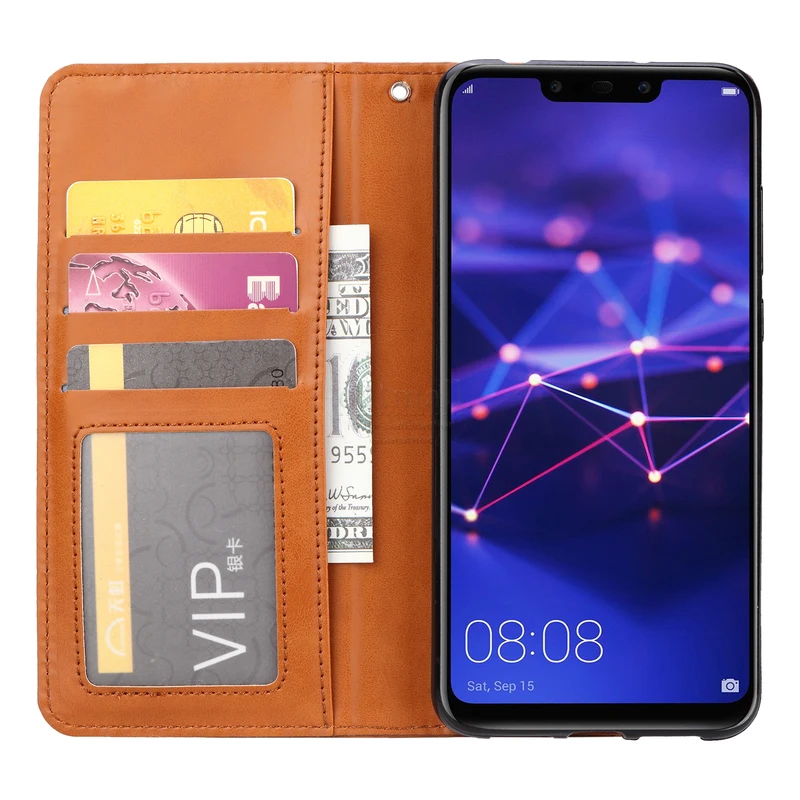Роскошный винтажный замшевый кожаный флип-чехол для Huawei Mate 20 lite чехол-кошелек с