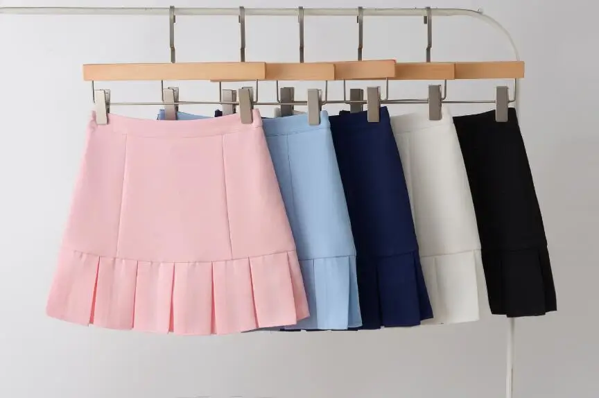 Корейская новая короткая юбка с высокой талией в стиле колледжа|skirt korean|korean shortkorean